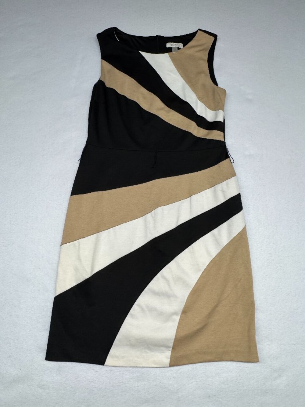Dressbarn Size 10 Tan & Black Dress